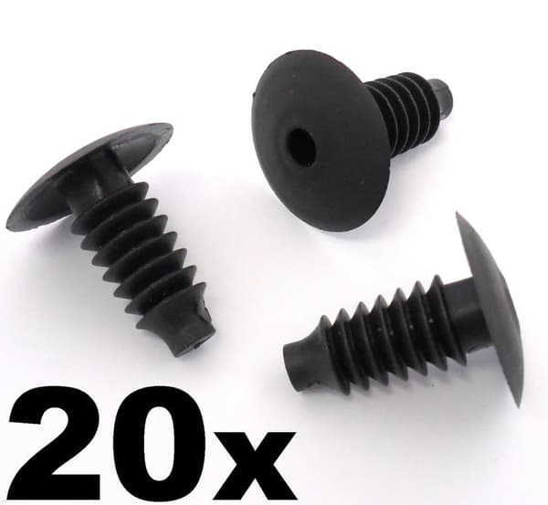 20x Skoda Plastic Trim Clips- Bung Interior Door Boot Lining Roof Carpet Panels