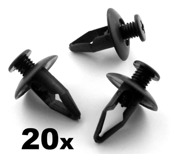 20x Mazda Fender Wheel Arch Lining Splashguard Scrivets Plastic Rivet Trim Clips