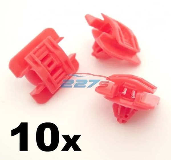 10x Door Bumpstrip, Side Moulding Trim Clips for Renault Clio MK1 (90-98)