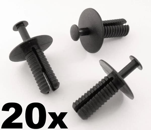20x Vauxhall Bumper & Splash Guard Plastic Rivet Body Panel Retaining Trim Clips