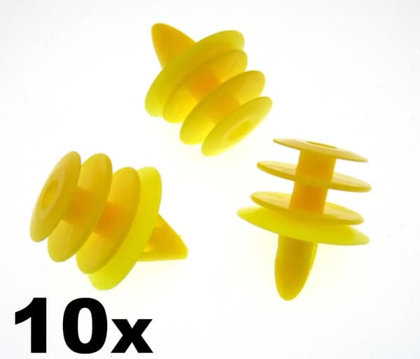 10x Plastic Clips for Interior Door Cards, Trim Panels, Garnish & Fascia
