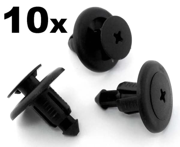10x Plastic Trim Panel Clips- Bumper Sideskirt Wheel arch lining- Some Nissans