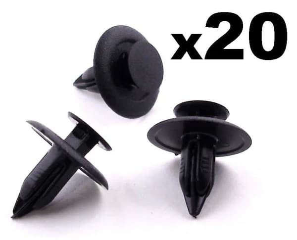 20x Mazda 6mm Interior Trim Fastener Clips for Trim Panels, Fascias & Linings