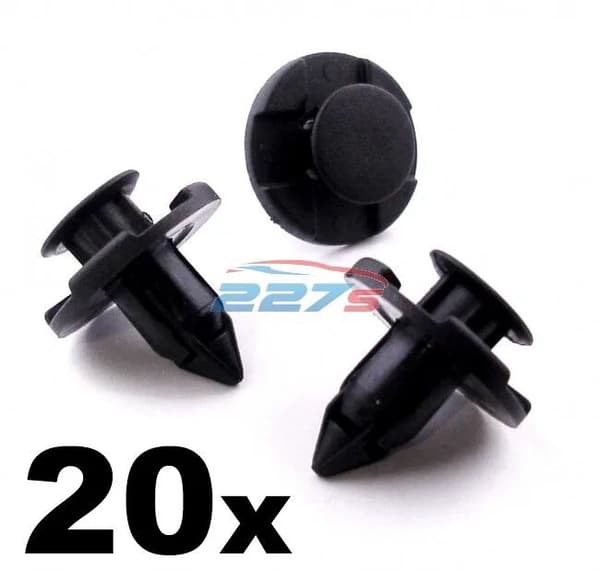 20x Wheel Arch Lining / Splashguard Clips for Nissan- 8mm Plastic Trim Clips