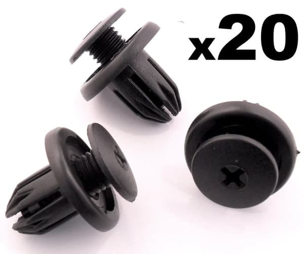 20x Honda Bumper, Grille, Sideskirt, Undertray etc Plastic Trim Panel Clips