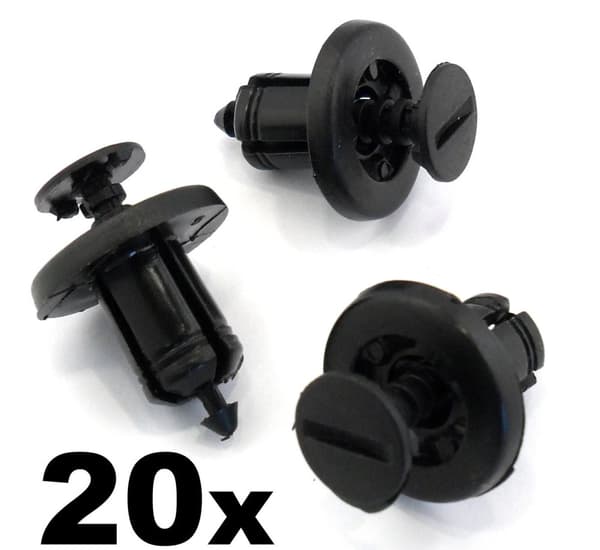 20x Renault Plastic Trim Clips- Bumpers, Engine Shields, Trays, Trims & Linings