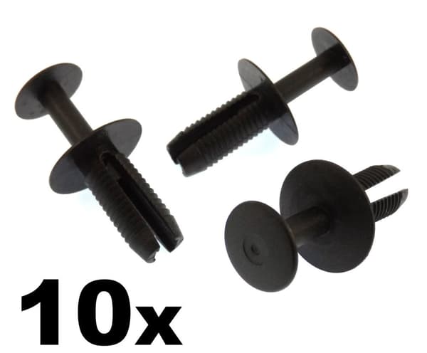 10x BMW 8mm Plastic Rivet Trim Clips- For Boot Linings, Trim & Trunk Floor Mats