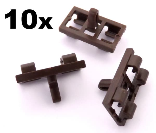 10x BMW X5 E53 Lower Door Weatherstrip Rubber Seal Clips- Brown
