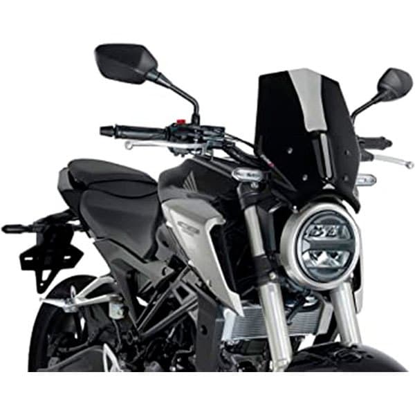 Puig Carenabris Nya Generationens Sportvindruta Honda Cb125r Neo Sports Cafe/cb300r Neo Sports Cafe Svart