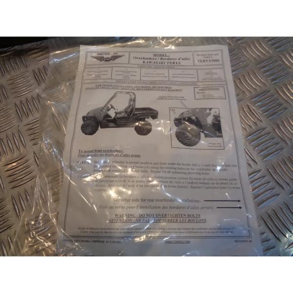 kit 4 förlängningsvingar svart direkt 2 buggy ssv kawasaki 750 teryx TERYX3000 bihr DR1035