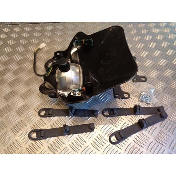 universell kolgaffel strålkastarplatta anpassningsbar motorcykel enduro trail mecaboite12v 35w / 35w integrerad blinkande