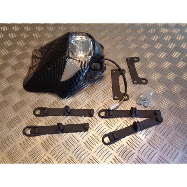 universell kolgaffel strålkastarplatta anpassningsbar motorcykel enduro trail mecaboite12v 35w / 35w integrerad blinkande