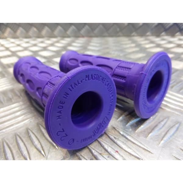par gummigreppsstyre 22 mm progrip 767 lila motorcykel skoter fyrhjuling ...