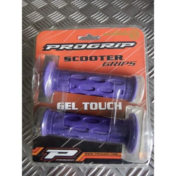 par gummigreppsstyre 22 mm progrip 767 lila motorcykel skoter fyrhjuling ...