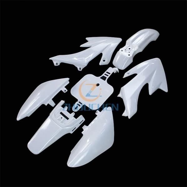 parti 7 stycken vit plastkåpa motorcykel smutscykel typ crf 50 70 90 110 125 ...