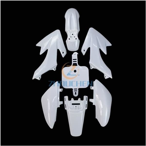 parti 7 stycken vit plastkåpa motorcykel smutscykel typ crf 50 70 90 110 125 ...
