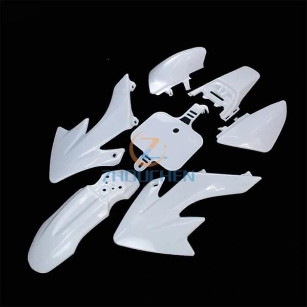 parti 7 stycken vit plastkåpa motorcykel smutscykel typ crf 50 70 90 110 125 ...