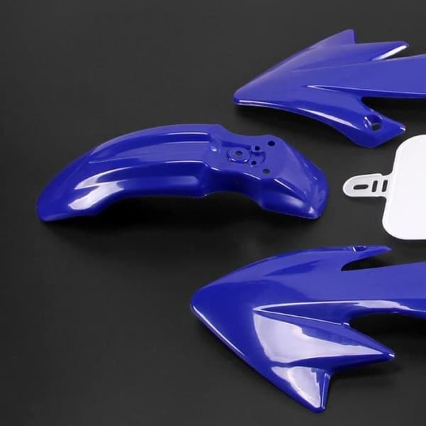 7 plastkåpa kåpa motorcykel smutscykel typ crf 50 70 90 110 125 140 160 blå vit