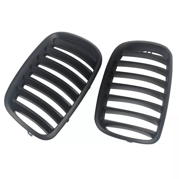 For BMW X5 E71 X6 E70 Matte Black Kidney Performance Style Front Grilles 07-2013