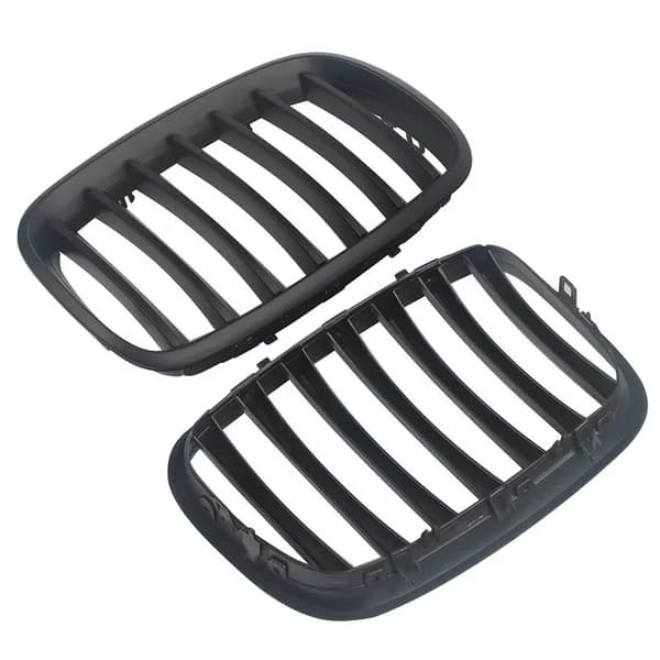For BMW X5 E71 X6 E70 Matte Black Kidney Performance Style Front Grilles 07-2013