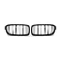Miniatyrbilde 5 av 11: FIT FOR BMW 3 SERIES F30 F31 2012-2018 DUAL LINE GLOSS BLACK KIDNEY GRILLE GRILL