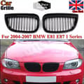 Pikkukuva 2 / 11: Pair Glossy Black Front Kidney Grills Grilles For BMW E81 E87 1 Series 04-07