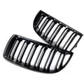 Miniatyrbild 6 av 11: FOR BMW 3 SERIES E90 E91 DUAL SLAT GLOSS BLACK FRONT KIDNEY GRILLE 05-08 PRE-LCI