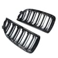 Miniatyrbild 9 av 11: FOR BMW 3 SERIES E90 E91 DUAL SLAT GLOSS BLACK FRONT KIDNEY GRILLE 05-08 PRE-LCI