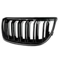Miniatyrbild 10 av 11: FOR BMW 3 SERIES E90 E91 DUAL SLAT GLOSS BLACK FRONT KIDNEY GRILLE 05-08 PRE-LCI