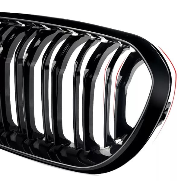 Gloss Black Front Kidney Grilles Grills For BMW F20 F21 1 Series 15-19 Facelift