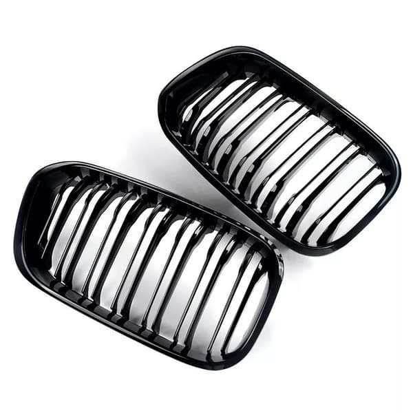 Gloss Black Front Kidney Grilles Grills For BMW F20 F21 1 Series 15-19 Facelift