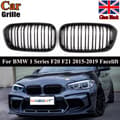 Pikkukuva 3 / 11: 2x Gloss Black Front Kidney Grille Grill For BMW F20 F21 1 Series 2015-2019 LCI