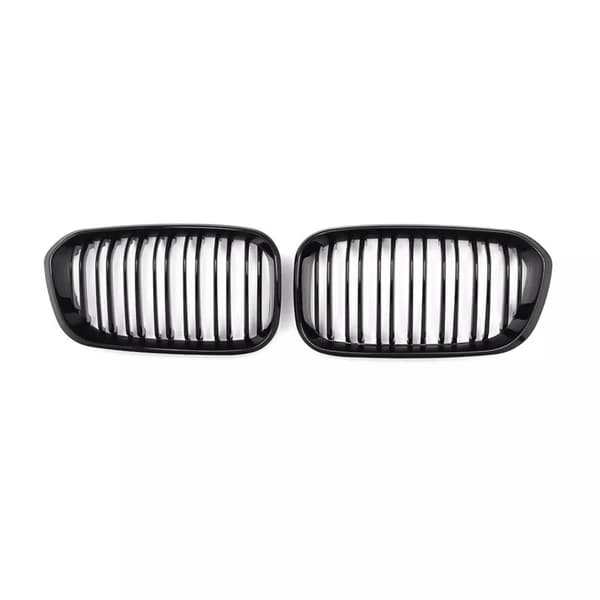 2x Gloss Black Front Kidney Grille Grill For BMW F20 F21 1 Series 2015-2019 LCI