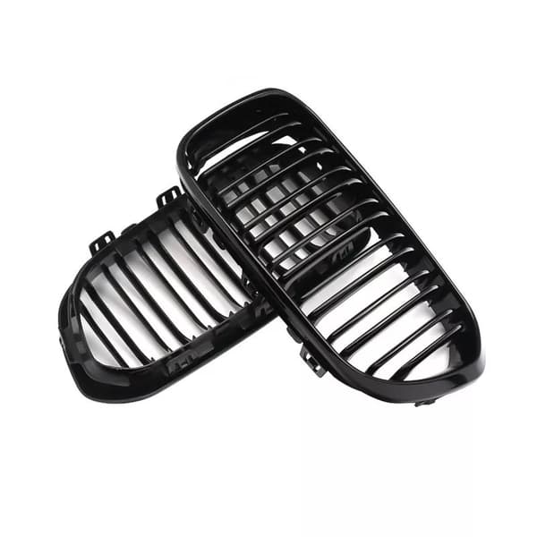 2x Gloss Black Front Kidney Grille Grill For BMW F20 F21 1 Series 2015-2019 LCI
