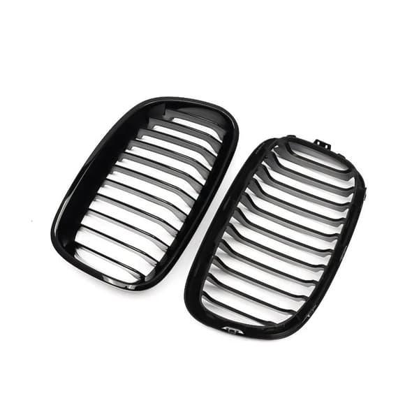 For BMW 1er F20 F21 11-15 Glossy Black M Performance Front Kidney Grilles Grills