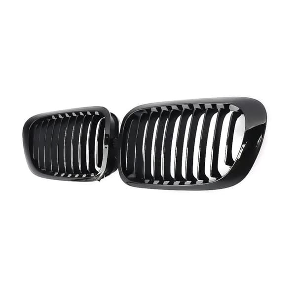 1Pair For BMW 98-02 E46 3-Series 2Door M3 Gloss Black Front Kidney Grille Grills