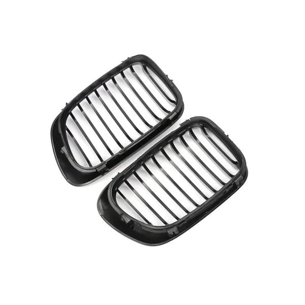 1Pair For BMW 98-02 E46 3-Series 2Door M3 Gloss Black Front Kidney Grille Grills