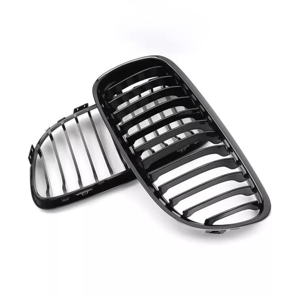 2x For BMW 3 Series E90 E91 Facelift 09-11 Gloss Black Front Kidney Grille Grill