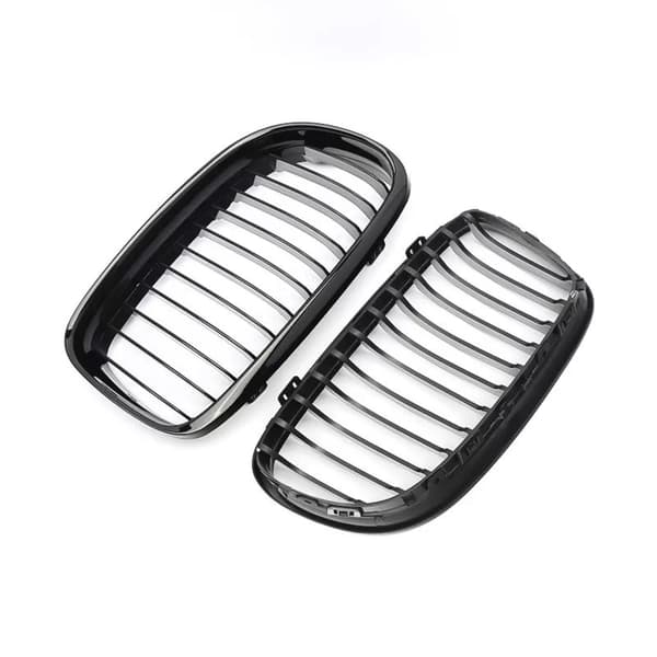 2x For BMW 3 Series E90 E91 Facelift 09-11 Gloss Black Front Kidney Grille Grill