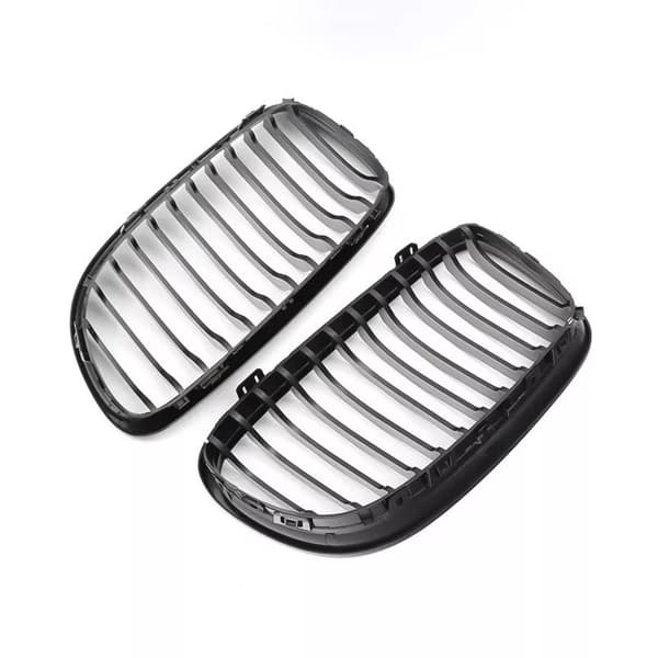 2x For BMW 3 Series E90 E91 Facelift 09-11 Gloss Black Front Kidney Grille Grill