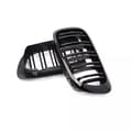 Miniatyrbilde 9 av 11: For 1998-2001 BMW E46 2 Door 2D Coupe Gloss Black Dual Slat Kidney Grille Grill