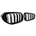 Pikkukuva 6 / 11: Grille For BMW 5 Series G30 G31 2017-2020 Front Kidney Double Slat Gloss Black