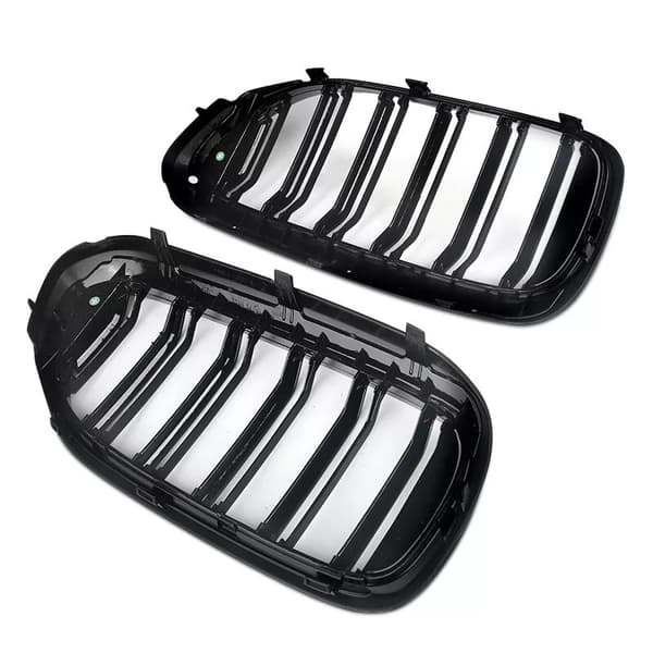 Grille For BMW 5 Series G30 G31 2017-2020 Front Kidney Double Slat Gloss Black