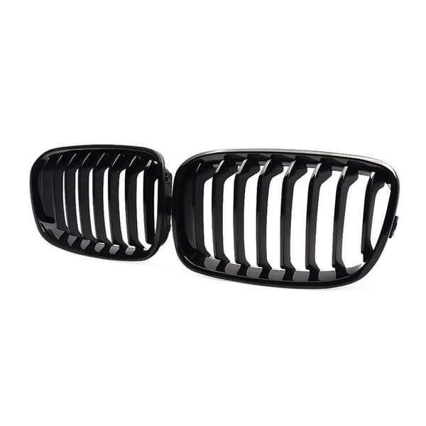 Gloss Black Front Kidney Grill Grille For BMW F20 F21 1 Series 11-14 8 Slat Line