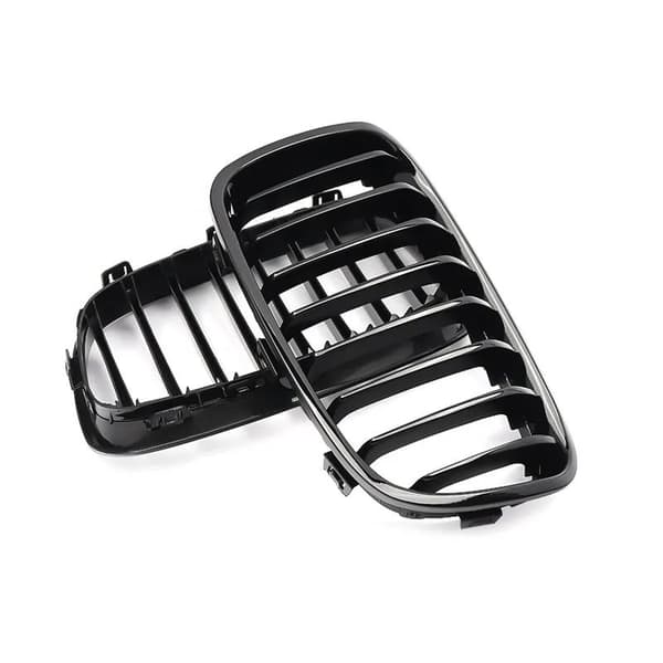 Gloss Black Front Kidney Grill Grille For BMW F20 F21 1 Series 11-14 8 Slat Line
