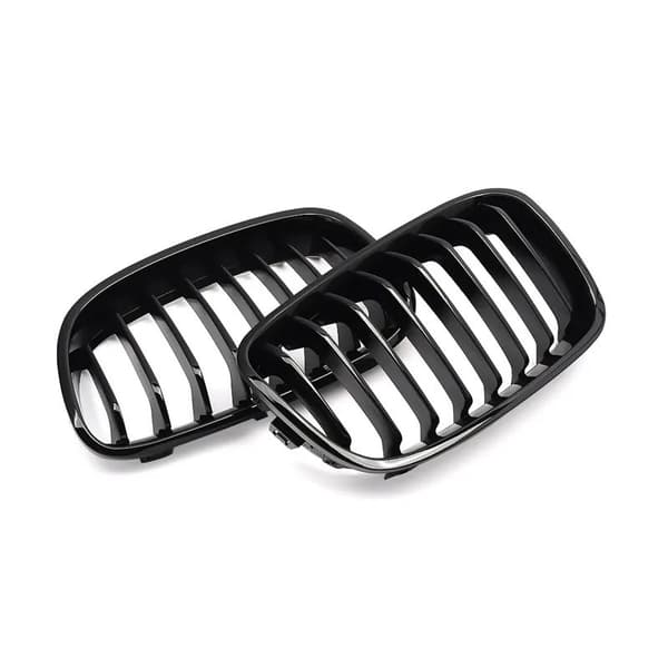 Gloss Black Front Kidney Grill Grille For BMW F20 F21 1 Series 11-14 8 Slat Line