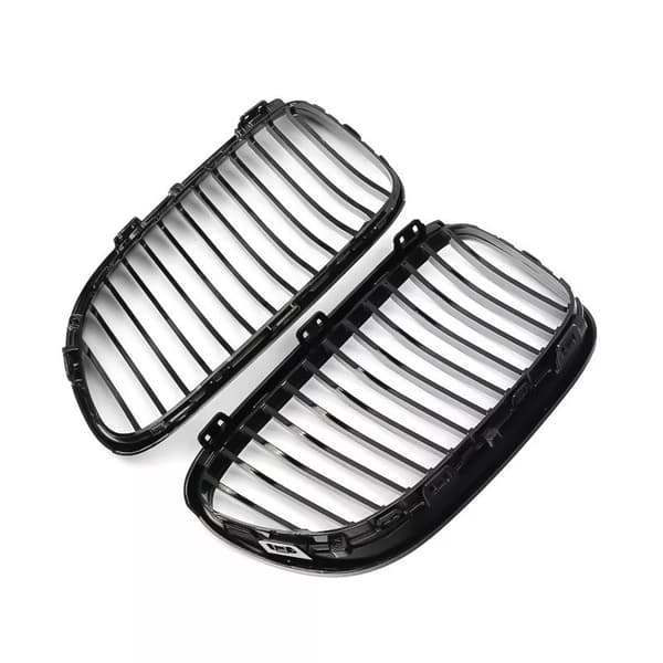 Gloss Black Front Kidney Grilles For BMW E92 E93 3-Series 2D 2010-2013 Facelift