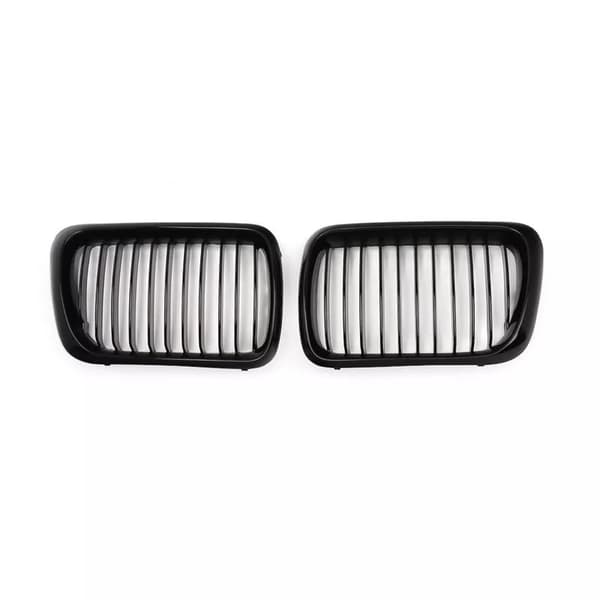 For BMW E36 M3 3-Series Saloon 1997-99 Facelift Gloss Black Kidney Grille Grill