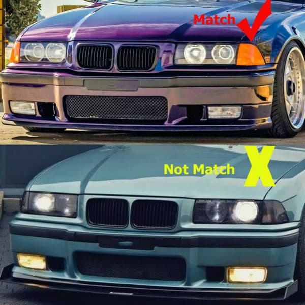 For BMW E36 M3 3-Series Saloon 1997-99 Facelift Gloss Black Kidney Grille Grill