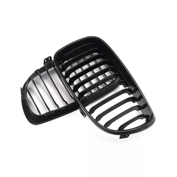 Gloss Black Kidney Grilles Grills For BMW 1 SERIES E81/E82/E87/E88 2007-2013 LCI